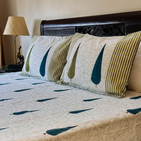 Emerald Cypress Pure Linen Bedcover