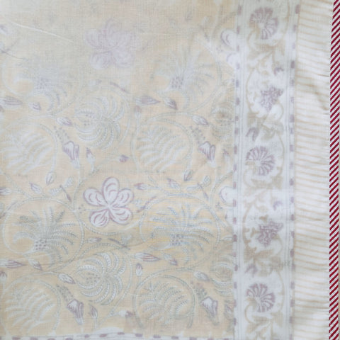 Blush Heritage Blooms Block Printed Single Mulmul Dohar