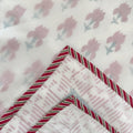 Chevron Glow Block Printed Single Mulmul Dohar