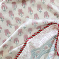 Chevron Glow Block Printed Single Mulmul Dohar