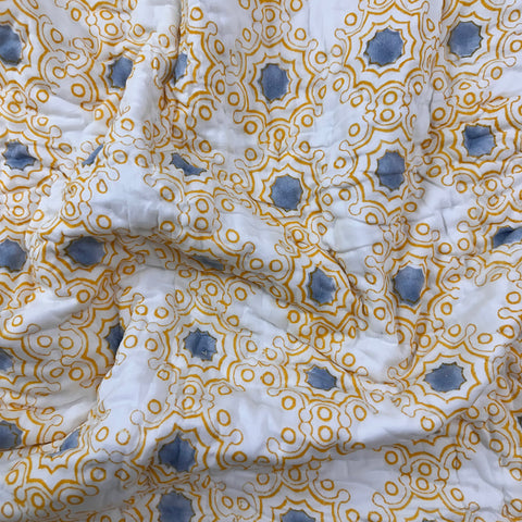 Safari Dreams Hand Block Printed & Quilted Baby Quilt