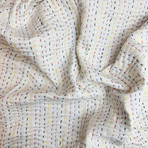 Rainbow theard kantha Baby Quilt