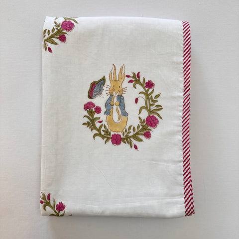 Mr. Bunny Hand Block Printed Baby Dohar