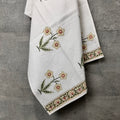 Bliss Drape Block Printed Waffle Cotton Body Towel