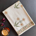 Bliss Drape Block Printed Waffle Cotton Body Towel