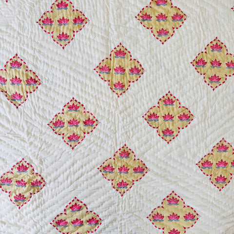 Kamal Talai Double Bed Hand Block Printed Quilt