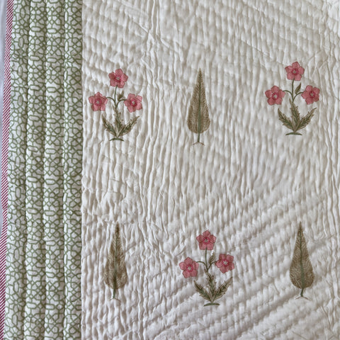 Sundar Sangam Double Bed Hand Block Printed Quilt