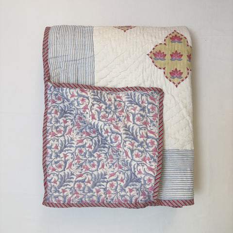 Kamal Talai Double Bed Hand Block Printed Quilt