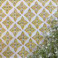 Golden Garden Block Printed Table Runner