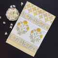 Golden Garden Block Printed Table Runner