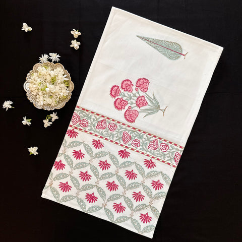 Petals of Wisdom Block Printed Table Runner