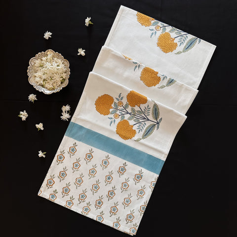 Marigold Love Block Printed Table Runner