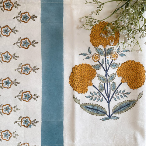 Marigold Love Block Printed Table Runner