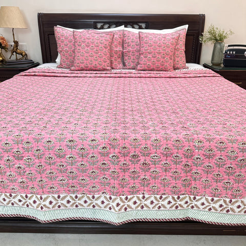 Essence Of Nature Quilted Bedcover set of 5pc.