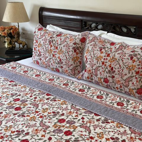 Blossom In Nature Quilted Bedcover