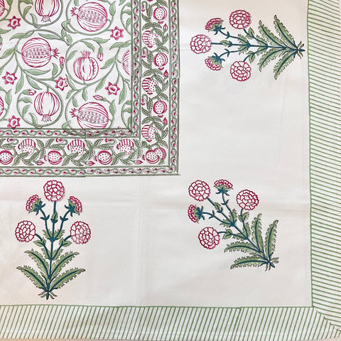 Anar Jaal Block Printed Table Cloth