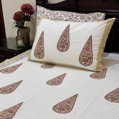 Grand Foliage Block Printed Bedsheet