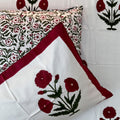 Poppy Passion Block Printed Bedsheet 500TC