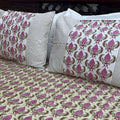 Berry Blossom Block Printed Bedsheet