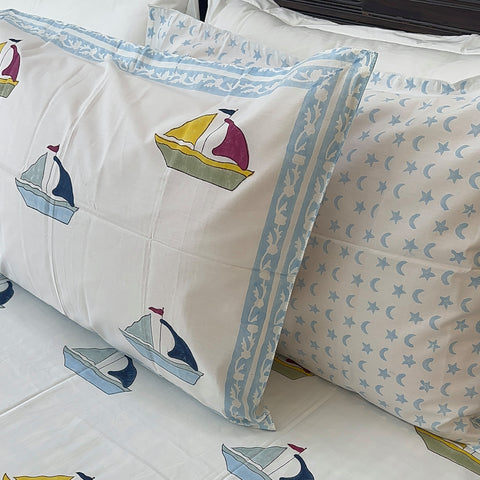 Marine Adventure-Blue Kids Bedsheet