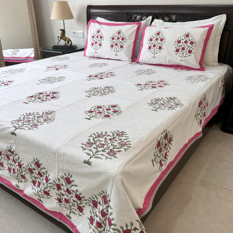 Red Scarlet Heritage Block Printed Double Bed Dohar