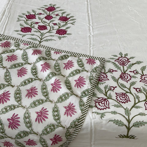 Red Scarlet Heritage Block Printed Double Bed Dohar