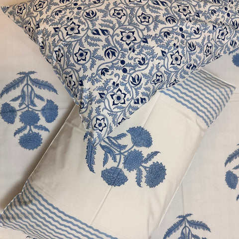 Amber Grace Block Printed Bedsheet