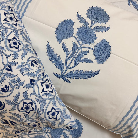 Amber Grace Block Printed Bedsheet