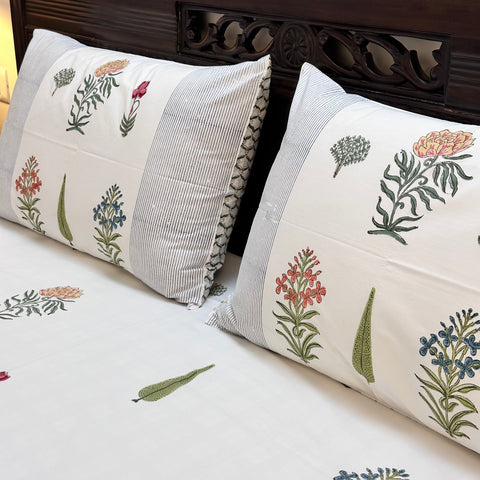 Blissfull Bay Block Printed Bedsheet