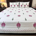 Blooming Fans Block Printed Bedsheet