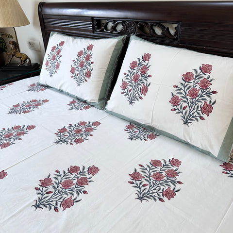 Soft Spice Block Printed Bedsheet