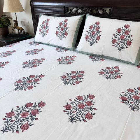 Soft Spice Block Printed Bedsheet