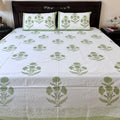Mint Grace Block Printed Bedding Set