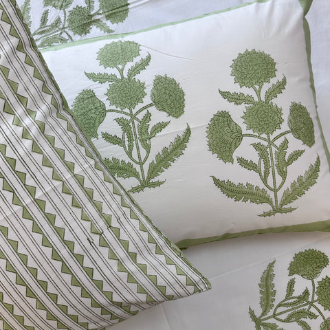 Mint Grace Block Printed Bedding Set of 4