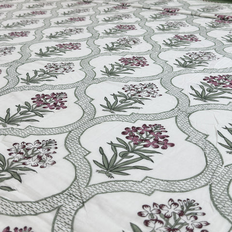 Valley of Flowers Block Printed Double Bed Dohar