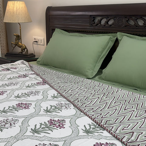 Valley of Flowers Block Printed Double Bed Dohar