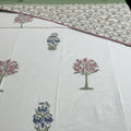 Hanging Bluebell Block Printed Bedsheet