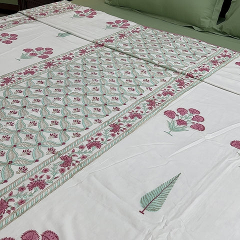 Garden delight Block Printed Double Bed Dohar