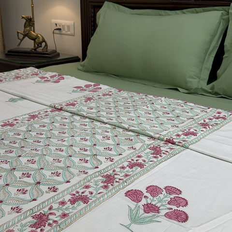 Garden delight Block Printed Double Bed Dohar