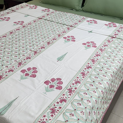 Garden delight Block Printed Double Bed Dohar