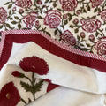 Timeless Poppy Block Printed Single-Bed Dohar