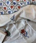 Blooming Lines Block Printed Single-Bed Dohar