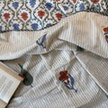 Blooming Lines Block Printed Single-Bed Dohar