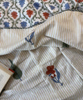 Blooming Lines Block Printed Single-Bed Dohar