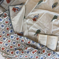 Blooming Lines Block Printed Single-Bed Dohar