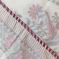 Boughs And Birds Block Printed Double Bed Mulmul Dohar
