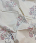 Boughs And Birds Block Printed Double Bed Mulmul Dohar