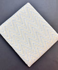Rhythmic Chevron Block Printed Double Bed Mulmul Dohar