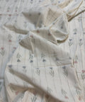 Delicate Dreams Block Printed Double Bed Mulmul Dohar