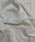 Rhythmic Chevron Block Printed Double Bed Mulmul Dohar